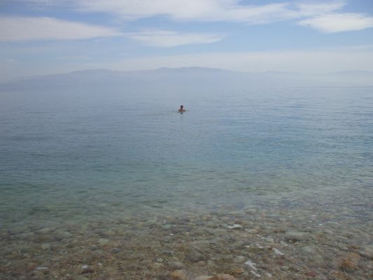 At some point in time I was alone in the Dead Sea. At least as much as I could see.
